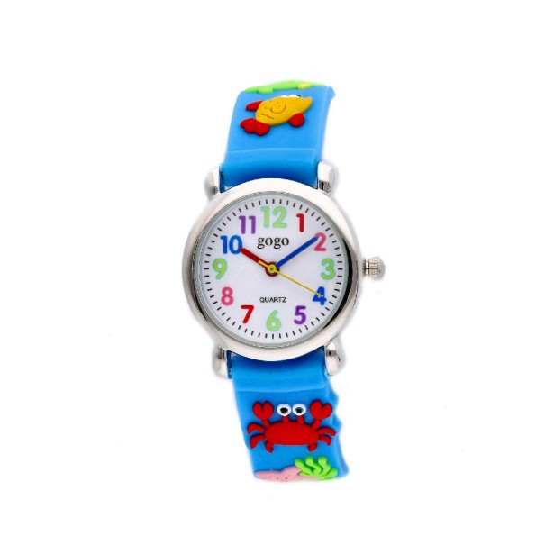 Orologio in acciaio e gomma con pesci