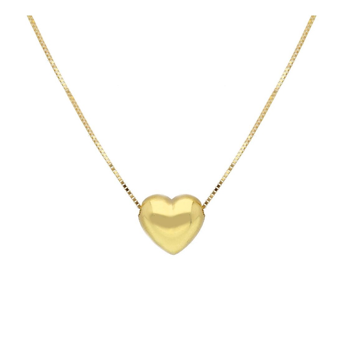 Girocollo in oro giallo 375/ooo con cuore