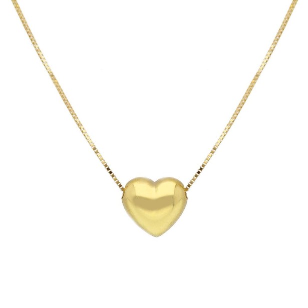 Girocollo in oro giallo 375/ooo con cuore