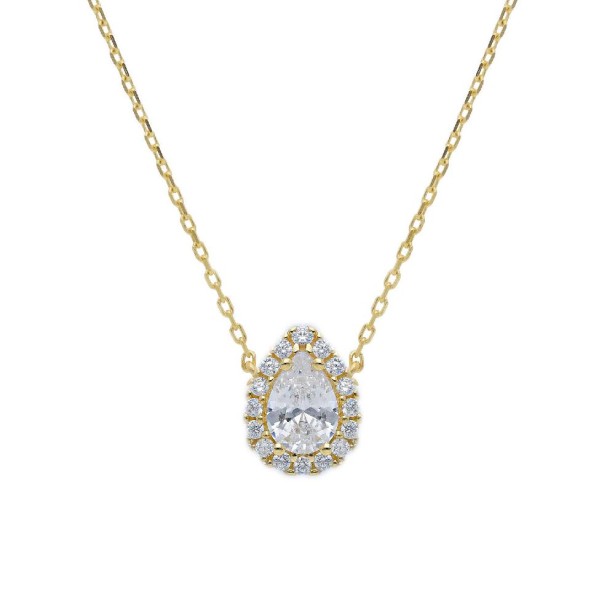 Girocollo in oro giallo 375/ooo e zirconia cubica