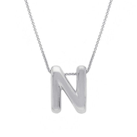 Girocollo in argento 925/°°° con iniziale