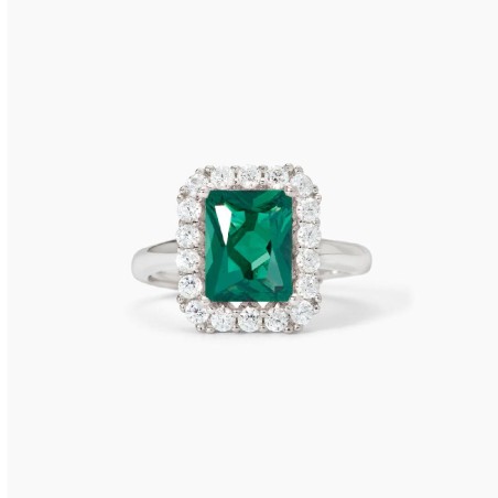 MABINA 523433 - Anello in argento 925/°°° smeraldo sintetico e zirconi