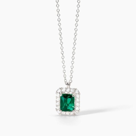 MABINA 553735 - Girocollo in argento 925/°°° smeraldo sintetico e zirconi