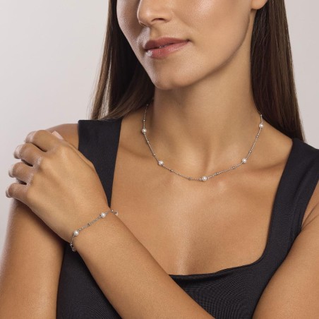MABINA 553732 - Girocollo in argento 925/°°° perle conchiglia e zirconi