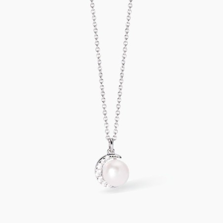 MABINA 553730 - Girocollo in argento 925/°°° perla coltivata e zirconi