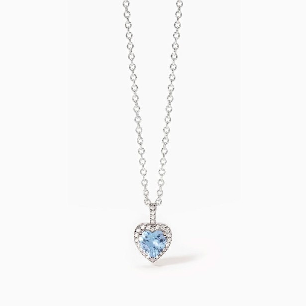 MABINA 553729 - Girocollo in argento 925/°°° acquamarina sintetica e zirconi