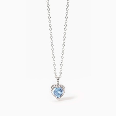 MABINA 553729 - Girocollo in argento 925/°°° acquamarina sintetica e zirconi