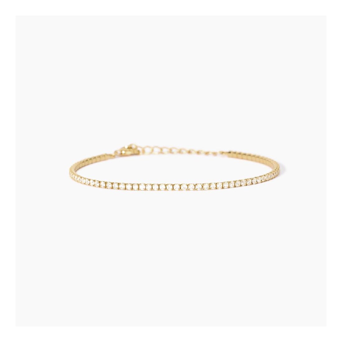 MABINA 533958 - Bracciale in argento 925/°°° placcato oro 18Kt e zirconi