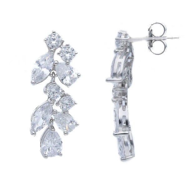Orecchini pendenti in argento 925/ooo e zirconia cubica