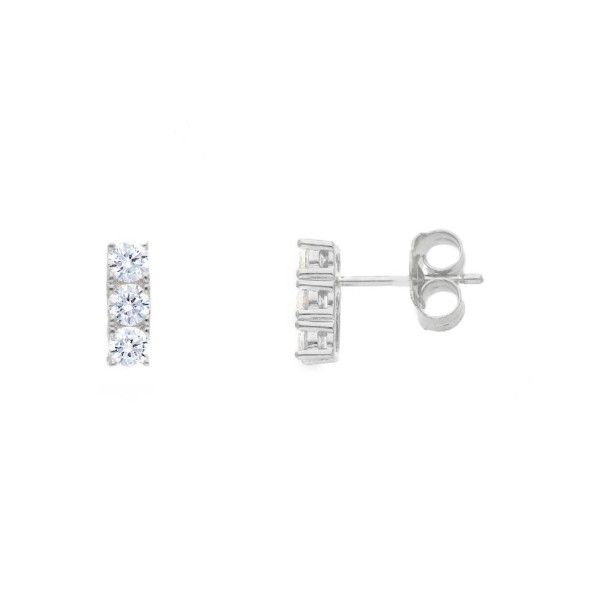 Orecchini trilogy in argento 925/ooo e zirconia cubica