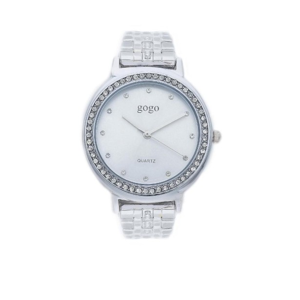 Orologio in metallo e zirconia cubica
