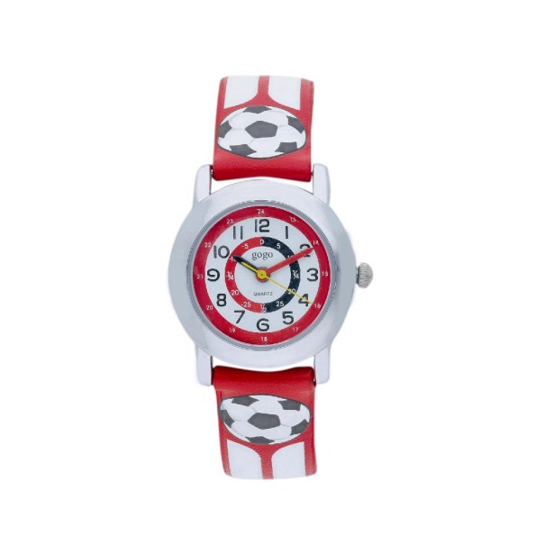 Orologio in metallo e gomma con pallone