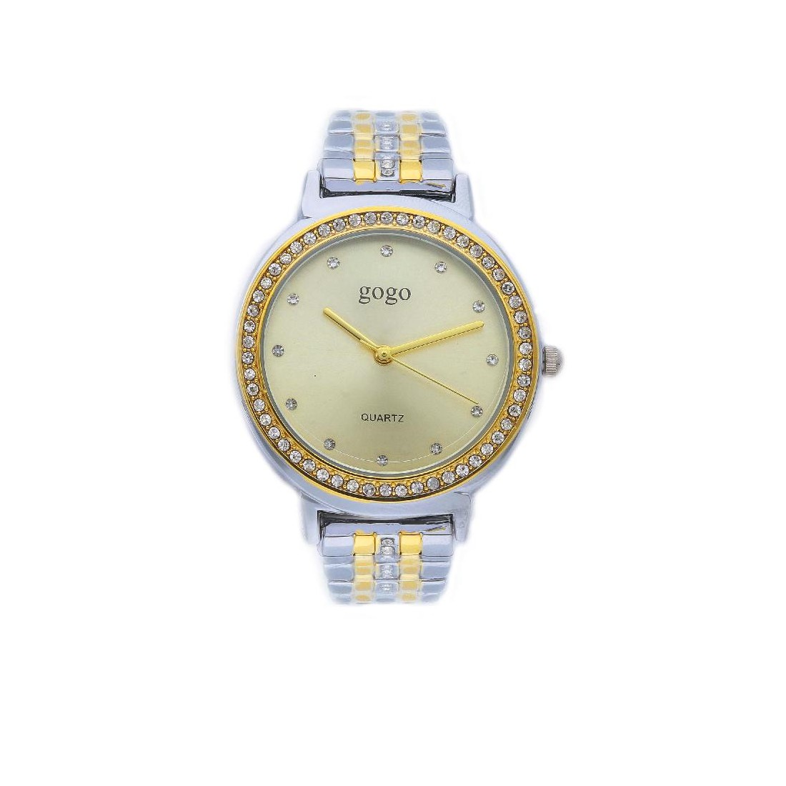 Orologio in metallo e zirconia cubica