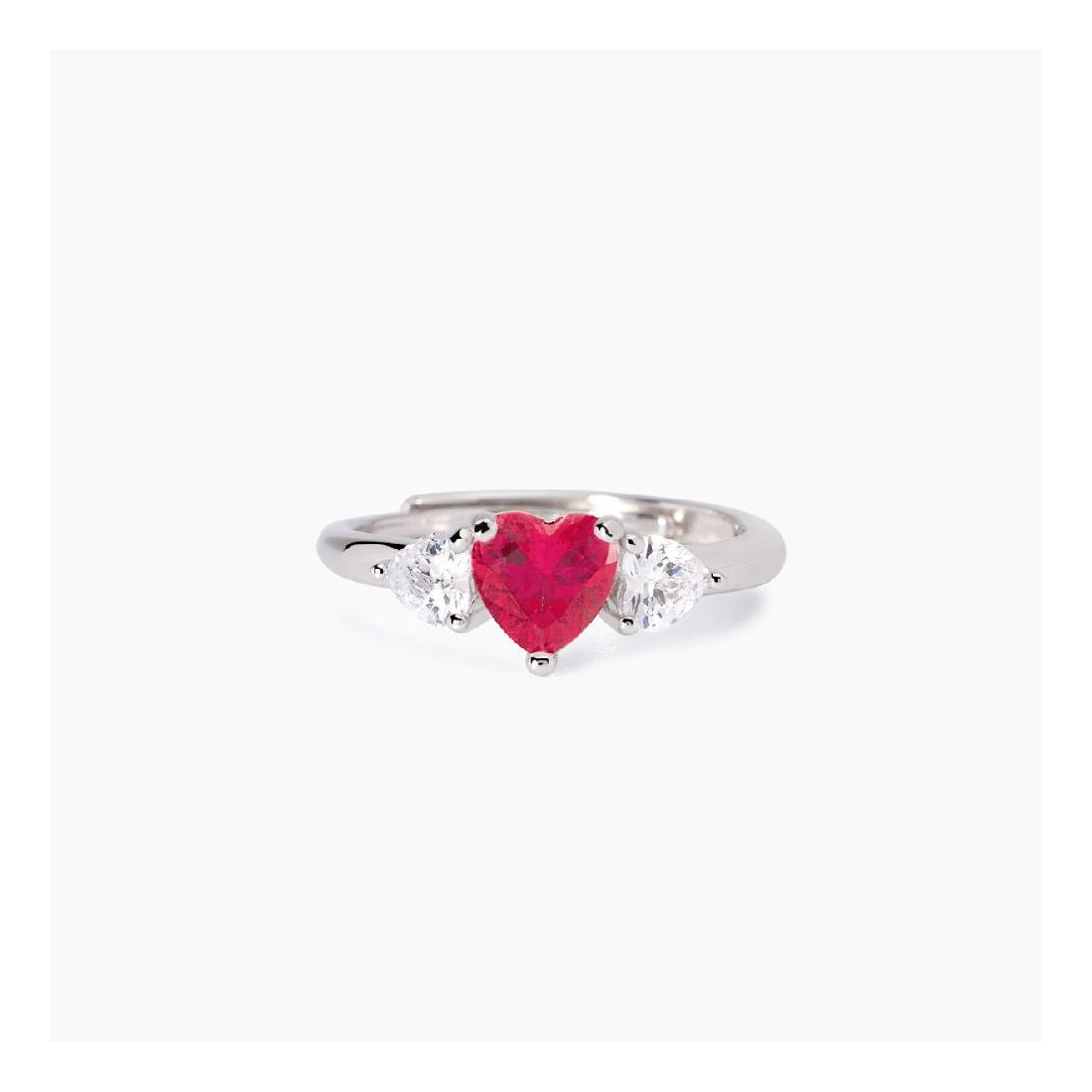 MABINA 523441 - Anello in argento 925/°°° rubino sintetico e zirconi