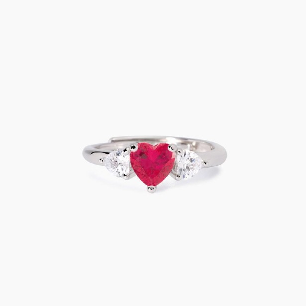 MABINA 523441 - Anello in argento 925/°°° rubino sintetico e zirconi