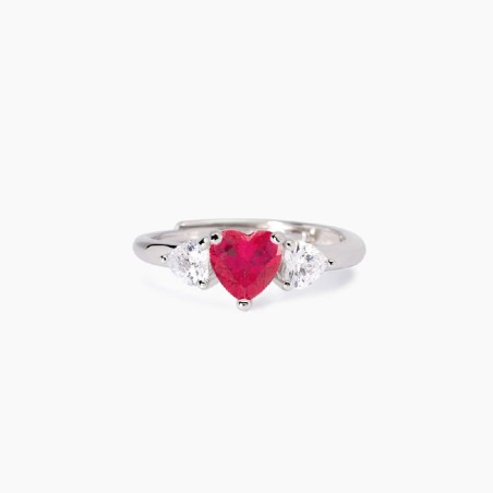 MABINA 523441 - Anello in argento 925/°°° rubino sintetico e zirconi