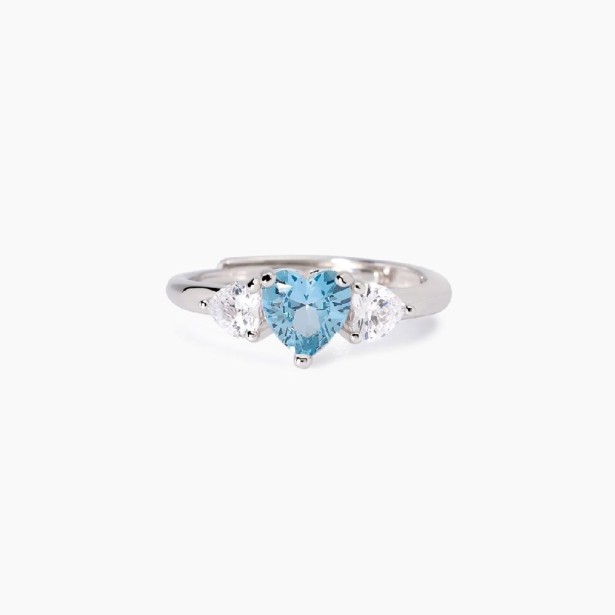 MABINA 523442 - Anello in argento 925/°°° acquamarina sintetica e zirconi