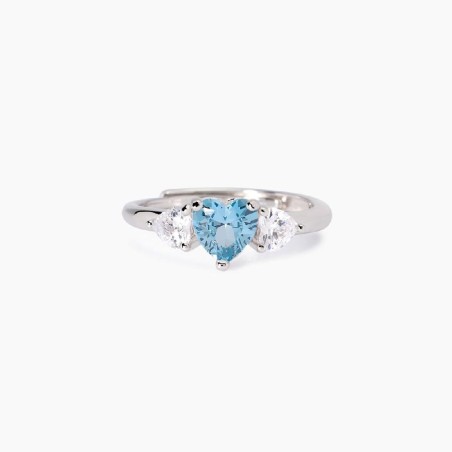 MABINA 523442 - Anello in argento 925/°°° acquamarina sintetica e zirconi