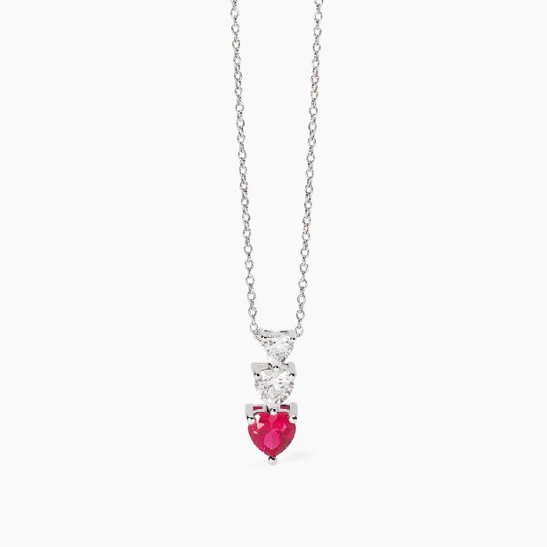 MABINA 553761 - Girocollo in argento 925/°°° rubino sintetico e zirconi
