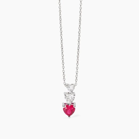MABINA 553761 - Girocollo in argento 925/°°° rubino sintetico e zirconi