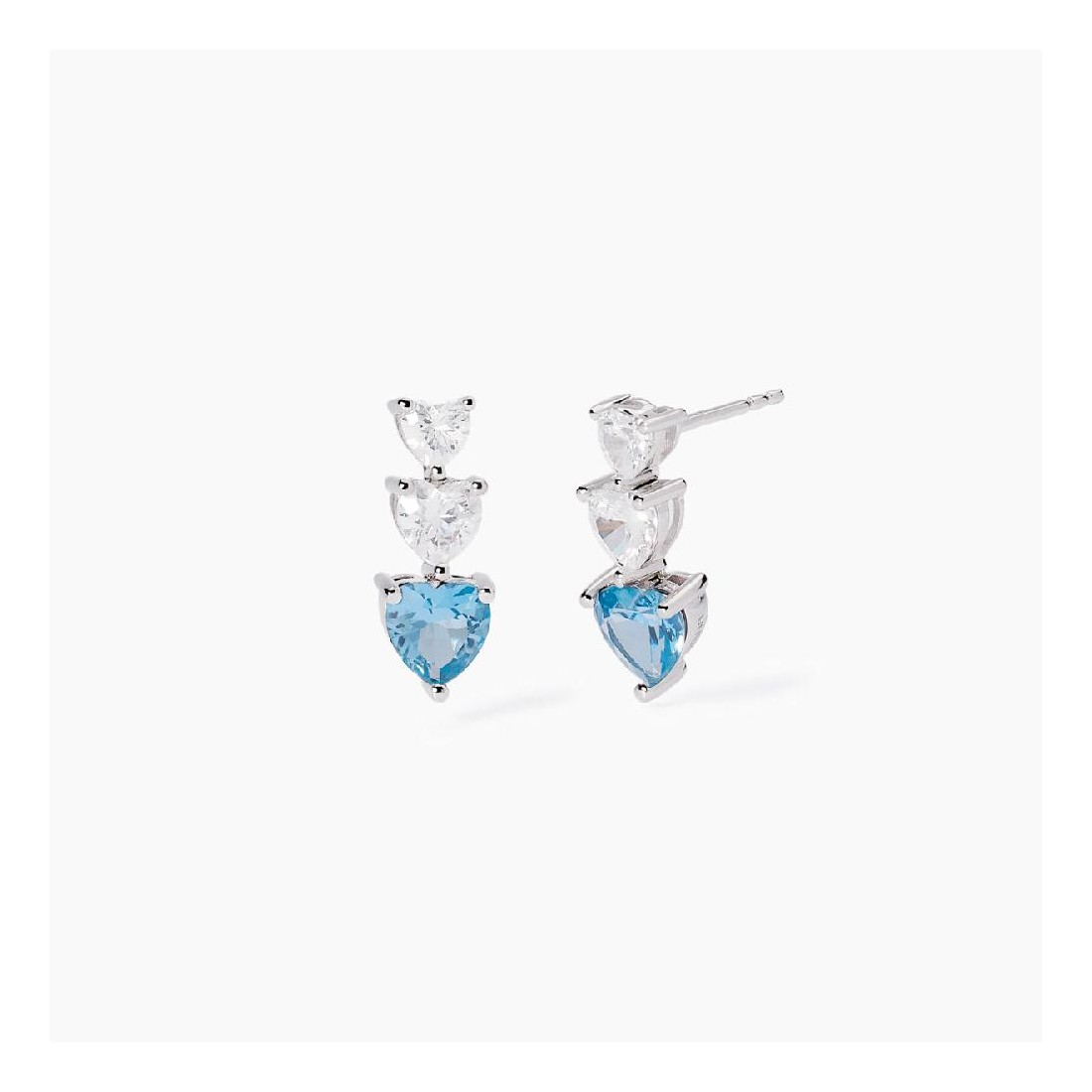 MABINA 563848 - Orecchini in argento 925/°°° acquamarina e zirconi