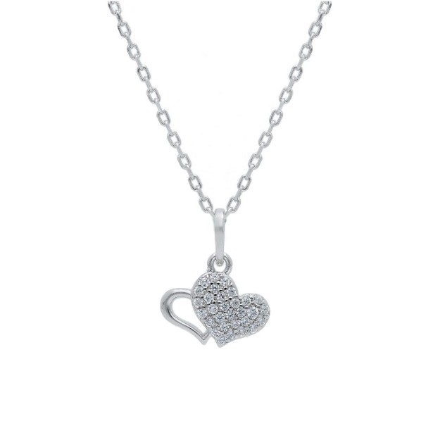 Girocollo in argento 925/ooo e zirconia cubica con cuore