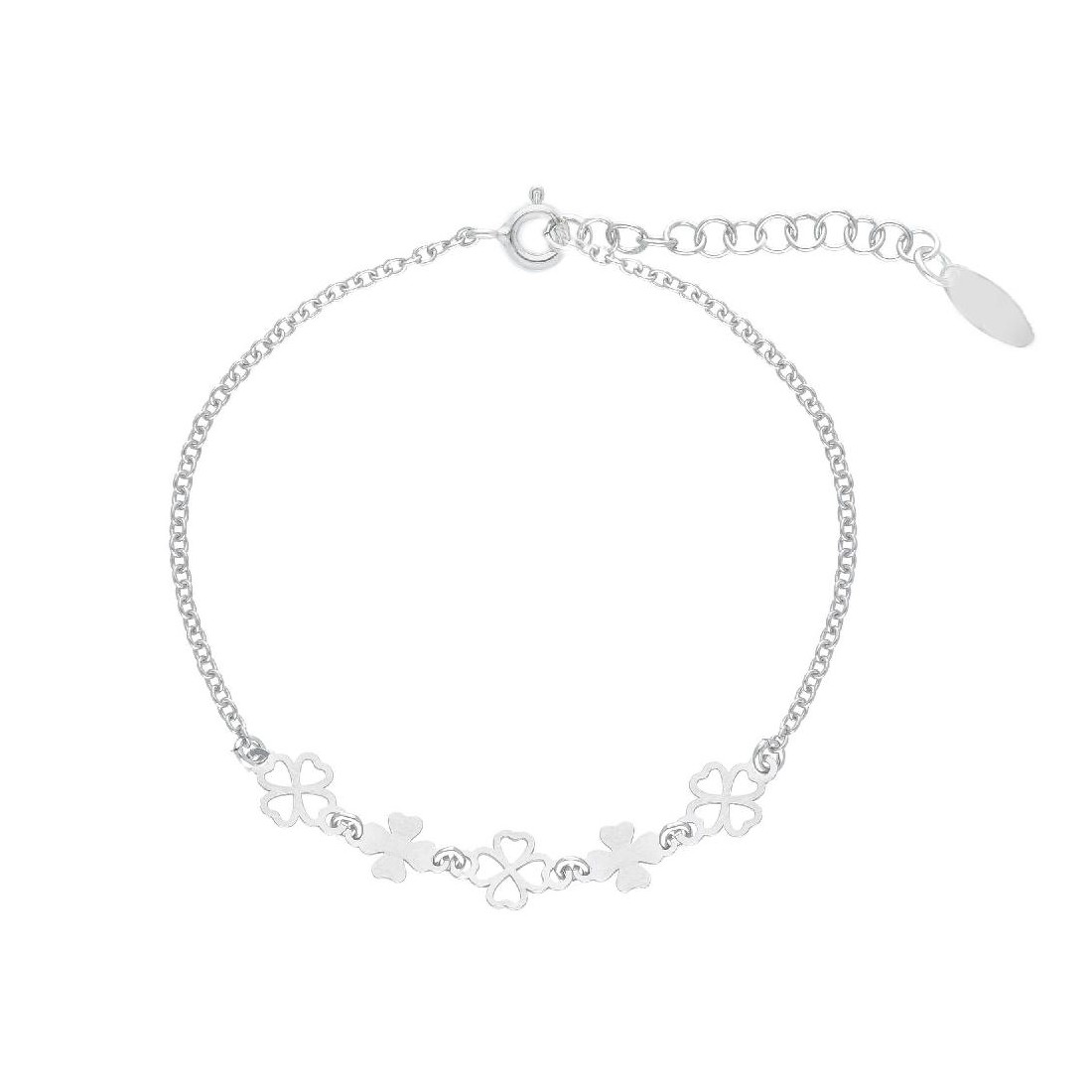 Bracciale in argento 925/ooo con quadrifoglio
