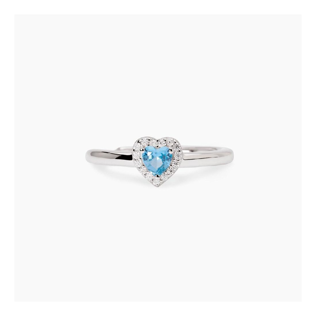 MABINA 523448 - Anello in argento 925/°°° acquamarina sintetica e zirconi
