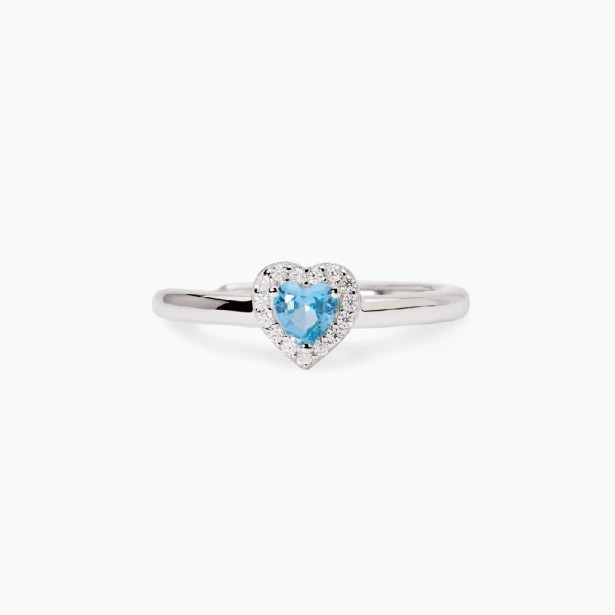 MABINA 523448 - Anello in argento 925/°°° acquamarina sintetica e zirconi