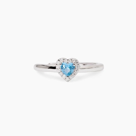 MABINA 523448 - Anello in argento 925/°°° acquamarina sintetica e zirconi