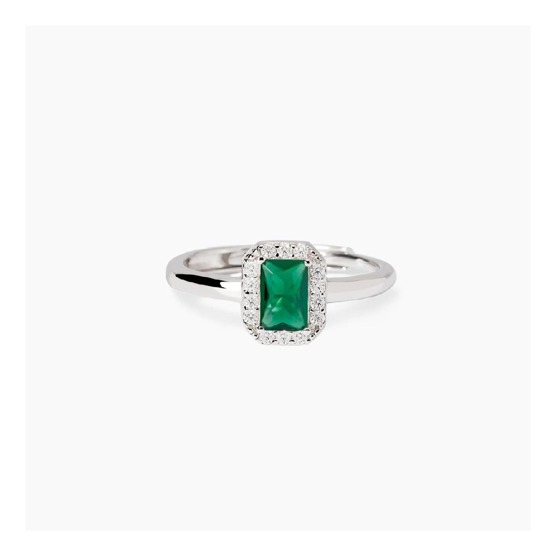 MABINA 523451 - Anello in argento 925/°°° smeraldo sintetico e zirconi