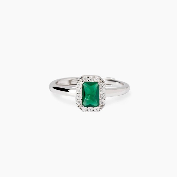 MABINA 523451 - Anello in argento 925/°°° smeraldo sintetico e zirconi