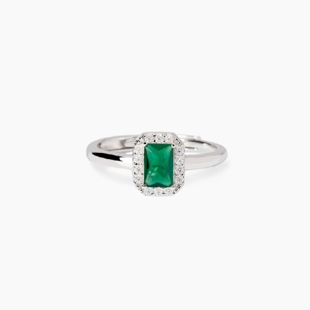MABINA 523451 - Anello in argento 925/°°° smeraldo sintetico e zirconi