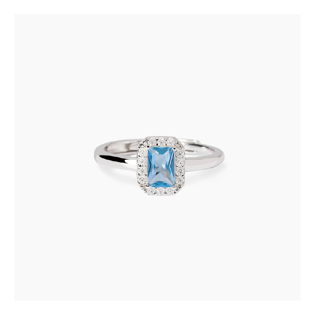 MABINA 523452 - Anello in argento 925/°°° acquamarina sintetica e zirconi