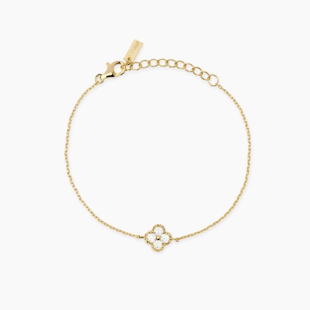 MABINA 534060 - Bracciale in argento 925/°°° placcato oro 18Kt e zirconi