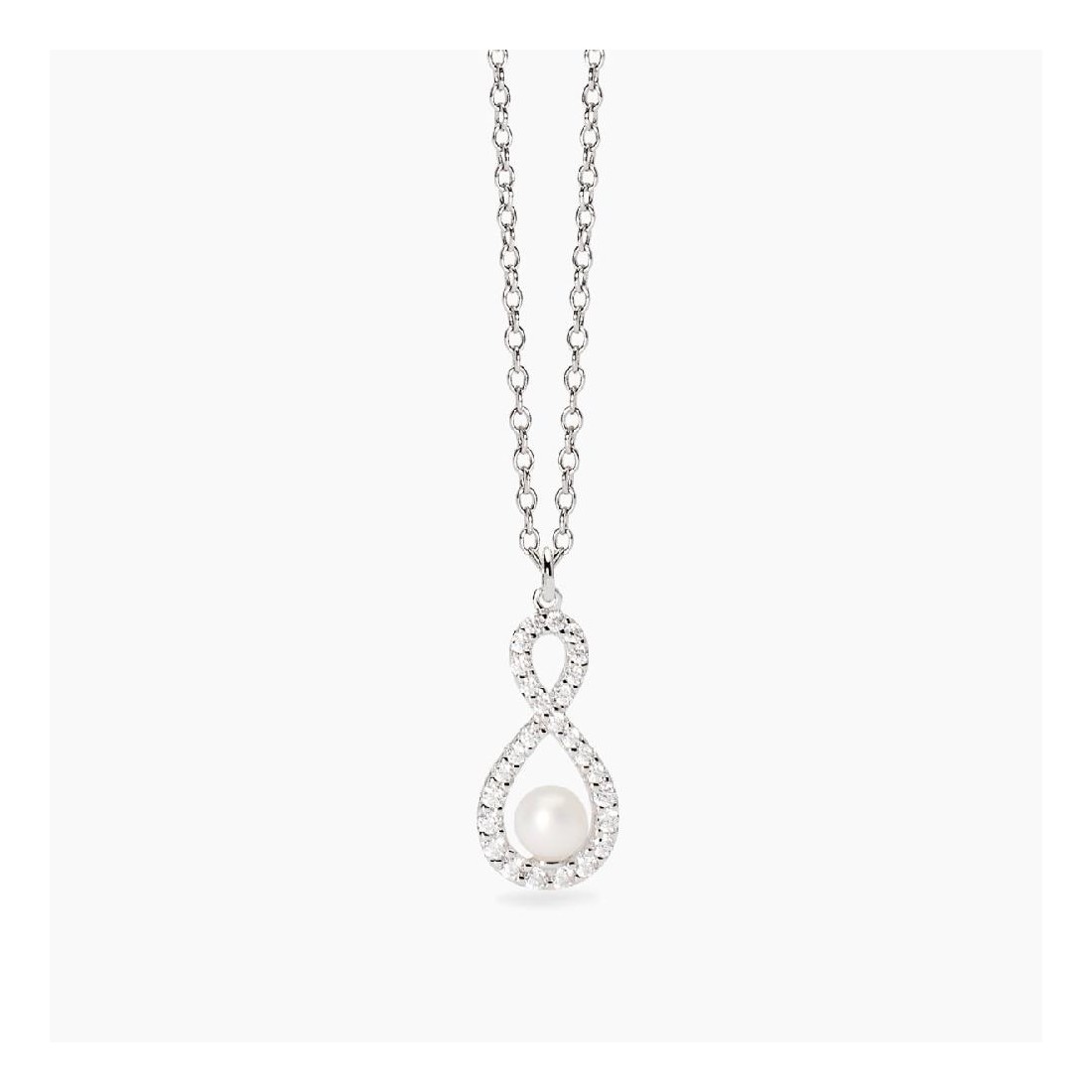 MABINA 553778 - Girocollo in argento 925/°°° perla coltivata e zirconi