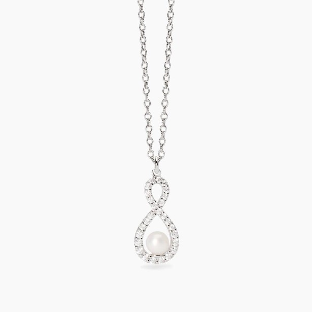 MABINA 553778 - Girocollo in argento 925/°°° perla coltivata e zirconi