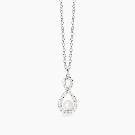 MABINA 553778 - Girocollo in argento 925/°°° perla coltivata e zirconi