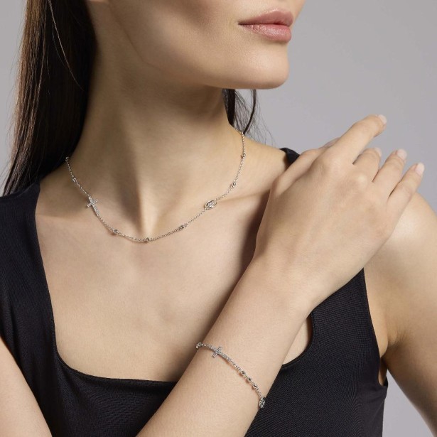 MABINA 553781 - Girocollo in argento 925/°°° zirconi