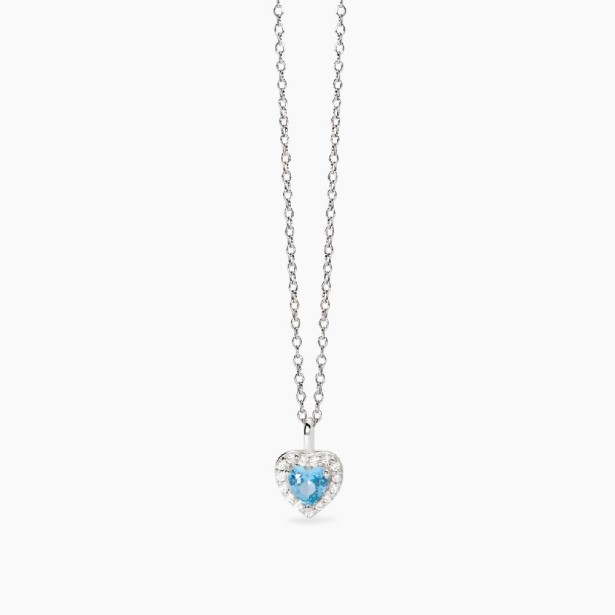 MABINA 553784 - Girocollo in argento 925/°°° acquamarina sintetica e zirconi