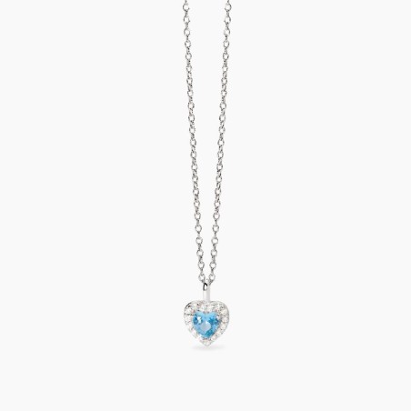 MABINA 553784 - Girocollo in argento 925/°°° acquamarina sintetica e zirconi