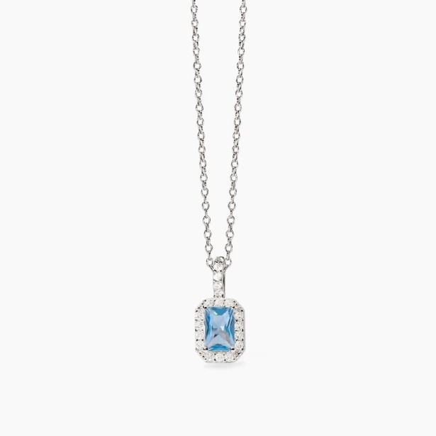 MABINA 553788 - Girocollo in argento 925/°°° acquamarina sintetica e zirconi