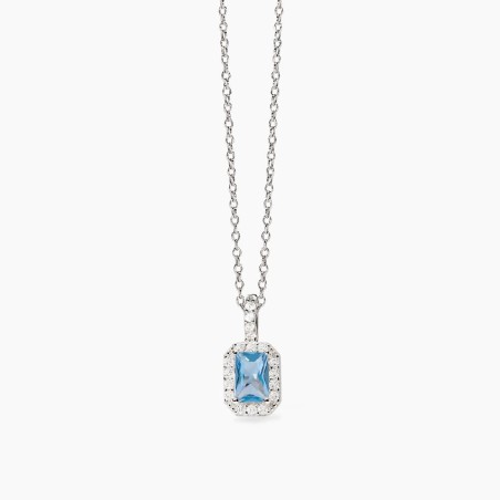 MABINA 553788 - Girocollo in argento 925/°°° acquamarina sintetica e zirconi