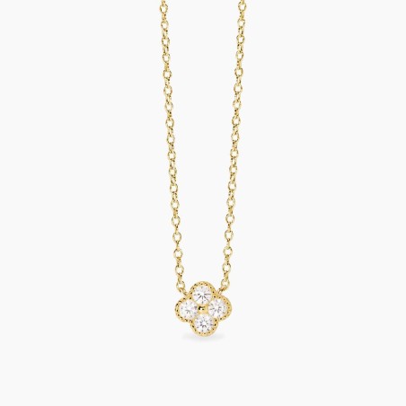 MABINA 553793 - Girocollo in argento 925/°°° placcato oro 18Kt e zirconi