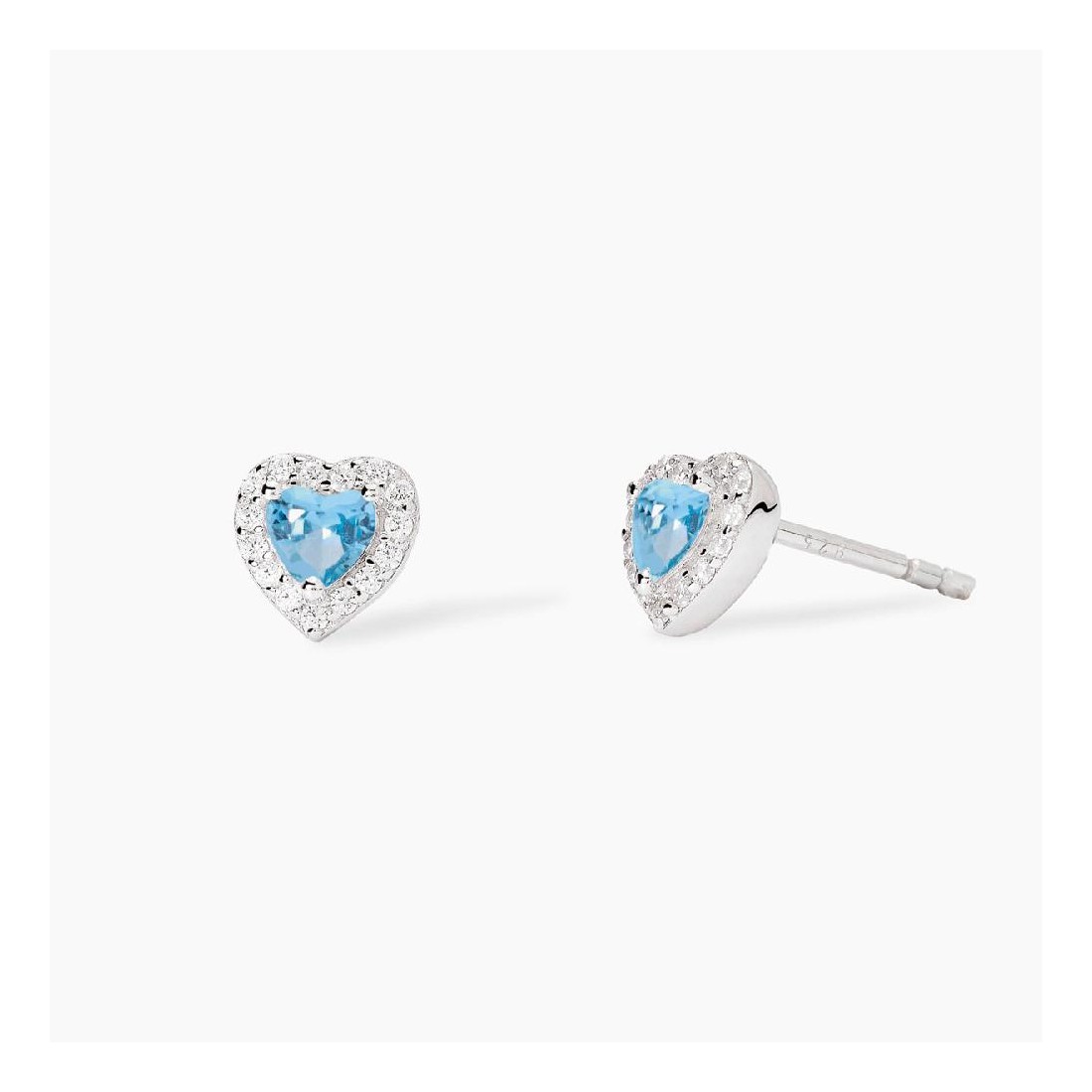 MABINA 563860 - Orecchini in argento 925/°°° acquamarina sintetica e zirconi
