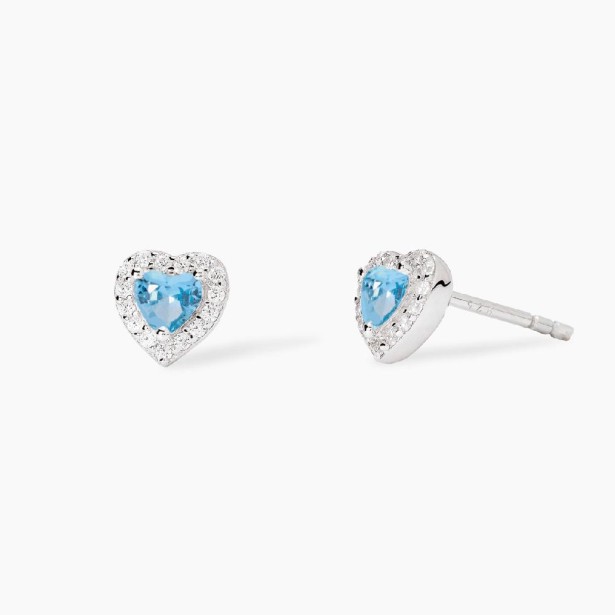 MABINA 563860 - Orecchini in argento 925/°°° acquamarina sintetica e zirconi