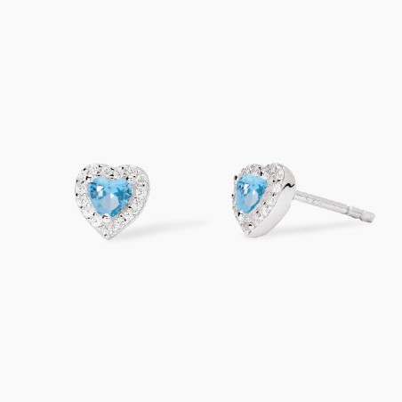 MABINA 563860 - Orecchini in argento 925/°°° acquamarina sintetica e zirconi