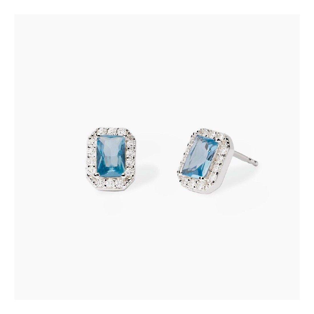 MABINA 563866 - Orecchini in argento 925/°°° acquamarina sintetica e zirconi