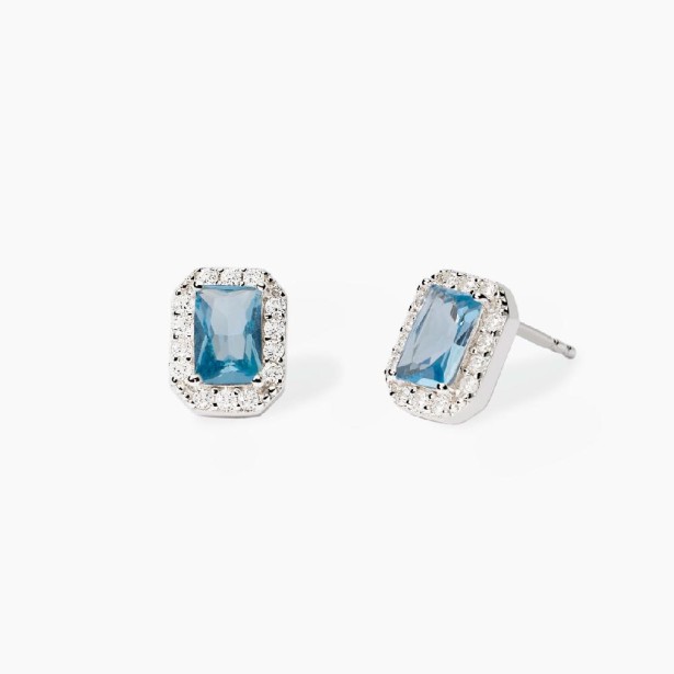 MABINA 563866 - Orecchini in argento 925/°°° acquamarina sintetica e zirconi