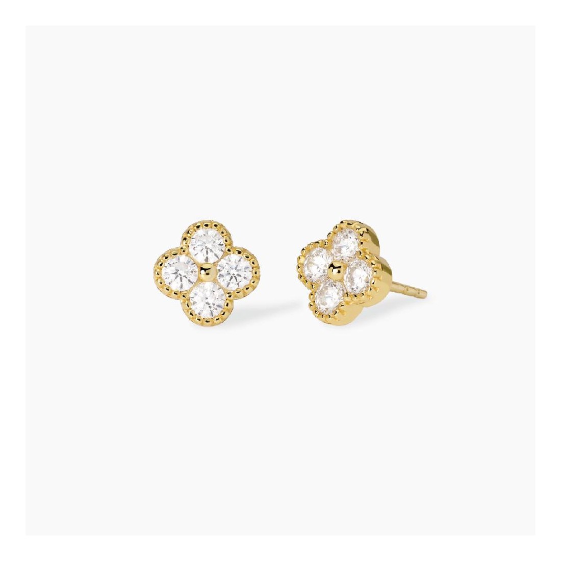 MABINA 563871 - Orecchini in argento 925/°°° placcato oro 18Kt e zirconi